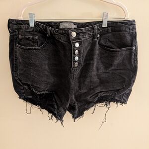 TORRID black denim jean shorts size 16